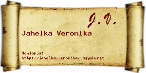 Jahelka Veronika névjegykártya